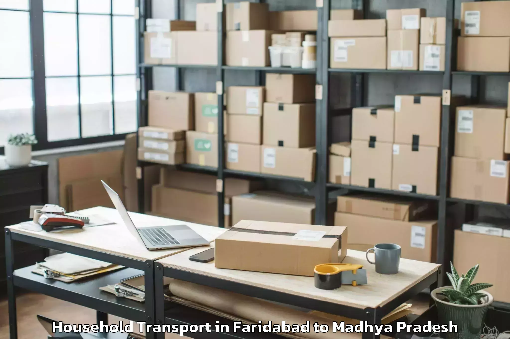 Faridabad to Dewas Household Transport Booking